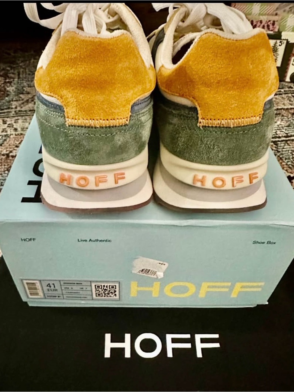 HOFF Women's Multicolor Mesh & Suede Sneakers - White/Yellow/Gray - Picture 3 of 10